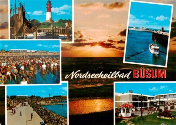 Buesum Nordseebad Leuchtturm Wattwandern Promenade Faehrschiff
