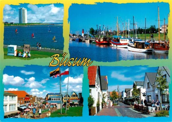 Buesum Nordseebad Strand Fischereihafen Alleestrasse Ortspartie