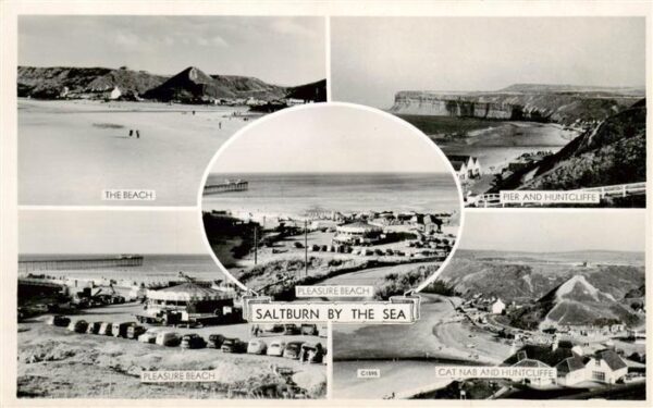 Saltburn-by-the-Sea UK The Beach Pier and Huntcliffe Pleasure Beach Cat Nab and