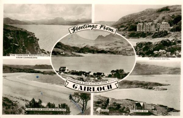 Gairloch Scotland UK Torridon Mountains from Carndears Gairloch Hotel Golden Ger