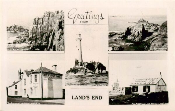 Lands End Penzance Cornwall UK Teilansichten Leuchtturm