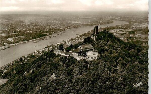 Koenigswinter Rhein Hotel Restaurant auf dem Drachenfels Fliegeraufnahme