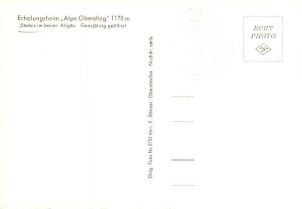 Steibis Oberstaufen Erholungsheim Alpe Oberstieg – Bild 2