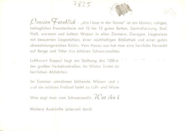 Kappel Lenzkirch Pension Fernblick – Bild 2
