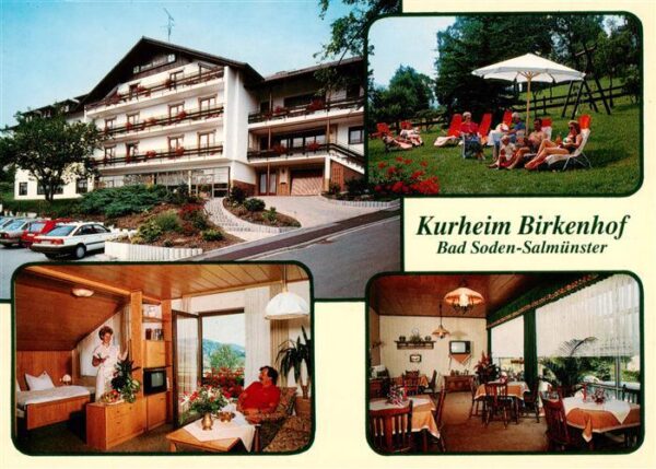 Bad Soden-Salmuenster Kurheim Birkenhof Zimmer Gastraum Liegewiese