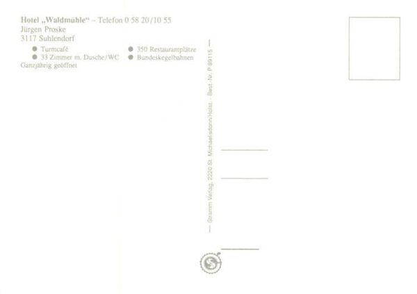 Suhlendorf Hotel Restaurant Turmcafe Waldmuehle Gastmuehle – Bild 2