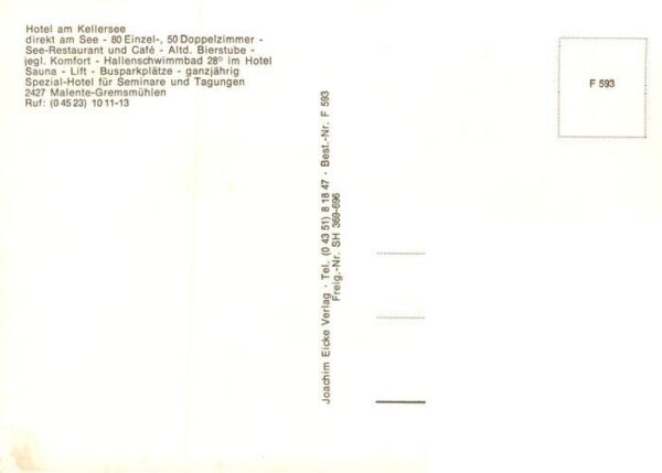 Malente-Gremsmuehlen Hotel am Kellersee Fliegeraufnahme – Bild 2