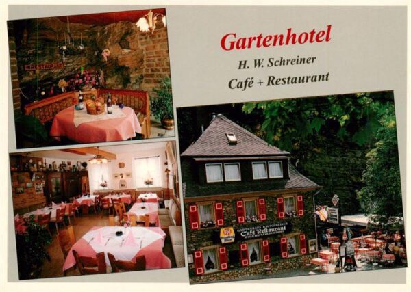 Kamp-Bornhofen Rhein Gartenhotel Schreiner Gastraeume Terrasse
