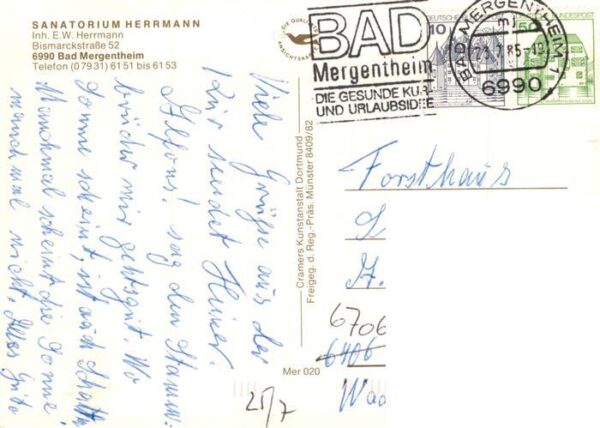 Bad Mergentheim Sanatorium Herrmann Fliegeraufnahme – Bild 2