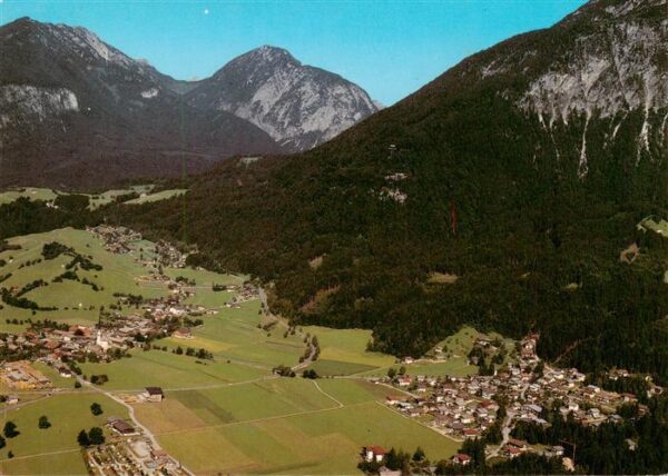 Wiesing Tirol AT Fliegeraufnahme mit Stanserjoch und Baerenkogel