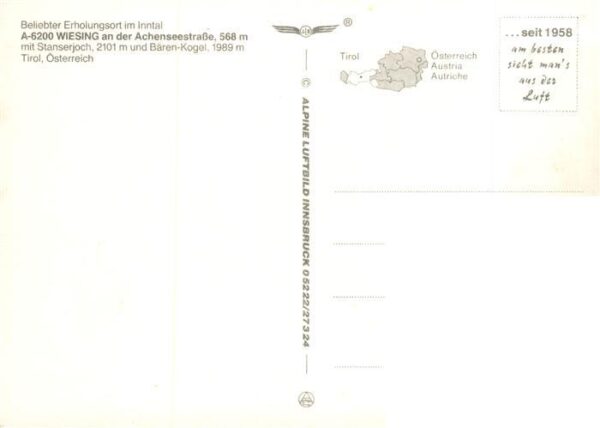 Wiesing Tirol AT Fliegeraufnahme mit Stanserjoch und Baerenkogel – Bild 2