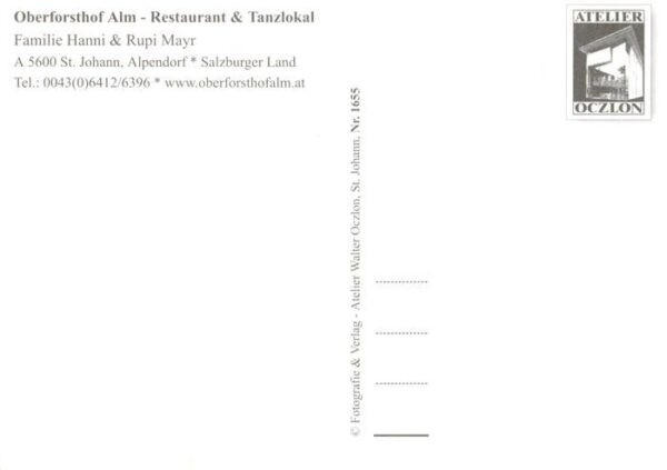 St Johann Pongau Oberforsthof Alm Restaurant und Tanzlokal Gastraeume Bar – Bild 2