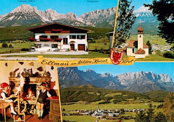 Ellmau Elmau Tirol AT Haus Panorama Kapelle Kaminzimmer
