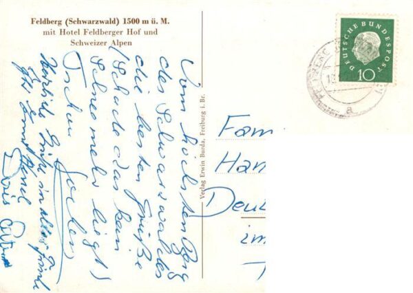 Feldberg 1450m Schwarzwald Fliegeraufnahme mit Hotel Feldberger Hof und Schweize – Bild 2