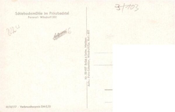 Wilsdruff Schiebebocksmuehle im Prinzbachtal – Bild 2