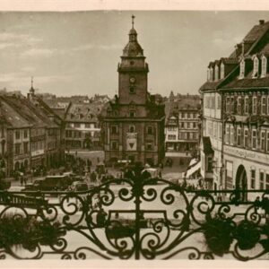 Gotha  Thueringen Blick von der Wasserkunst zum Markt