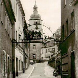 Schwarzenberg  Erzgebirge Blick zur Kirche
