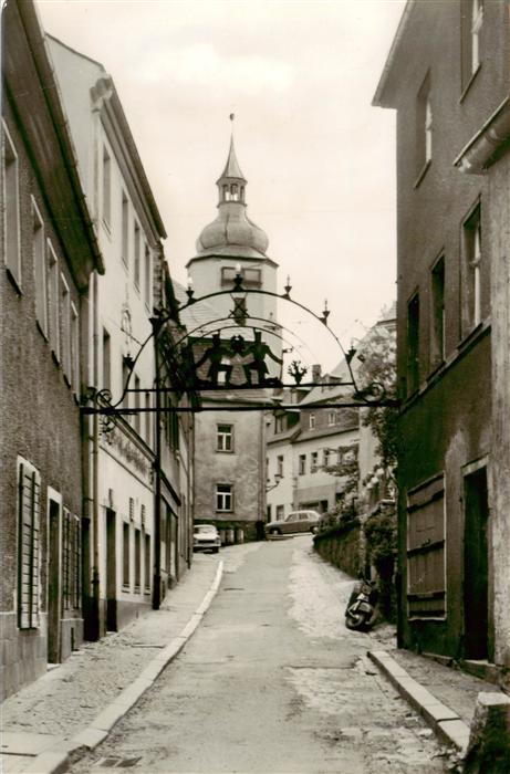 Schwarzenberg  Erzgebirge Blick zur Kirche