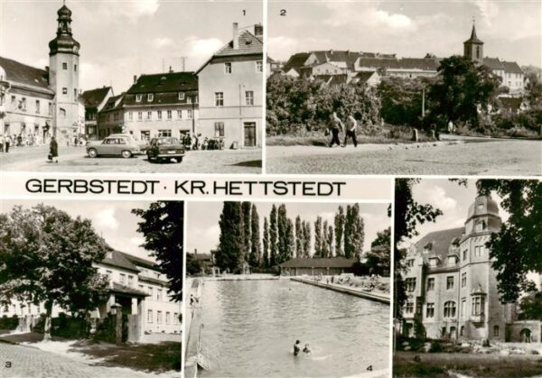Gerbstedt Marktplatz Teilansicht Krankenhaus Bad Klubhaus