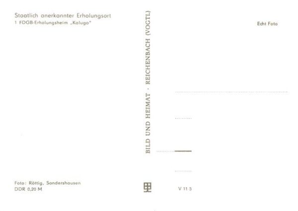 Schnett Masserberg Thueringer Wald FDGB Erholungsheim Kaluga – Bild 2