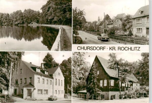 Chursdorf Penig Teich Teilansicht Gasthof Gaststaette Hoellmuehle