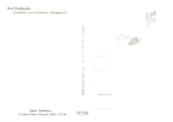 Bad Gottleuba-Berggiesshuebel Gaststaette und Ferienheim Bergbaude – Bild 2