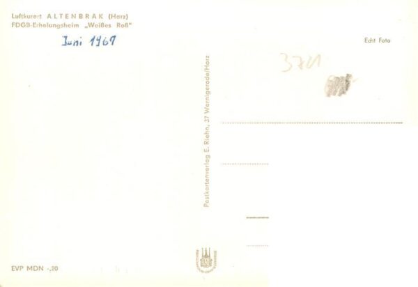 Altenbrak Harz FDGB Erholungsheim Weisses Ross – Bild 2