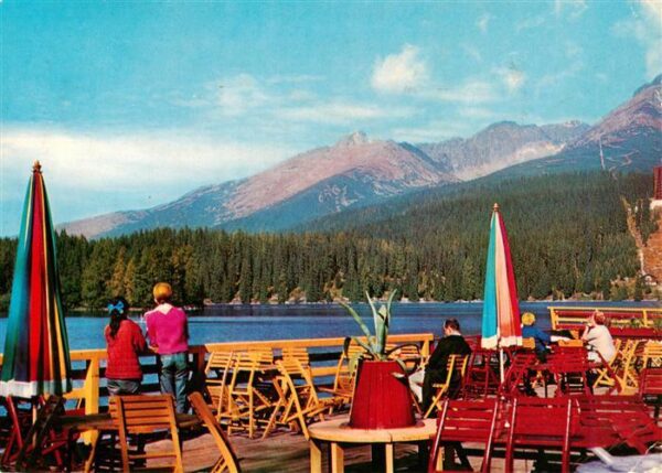 Hohe Tatra Vysoke Tatry SK Blick vom Kurort Stribske pleso gegen die Berge Kriva