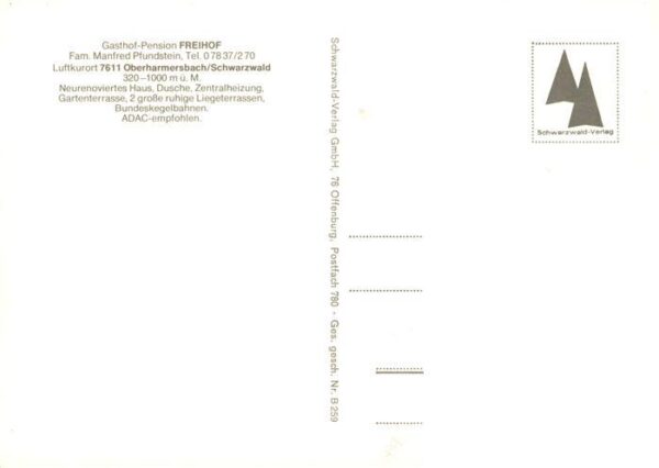 Oberharmersbach Gasthof Pension Freihof – Bild 2