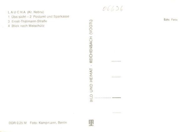 Laucha Thueringen uebersicht Postamt Sparkasse Ernst Thaelmann Strasse Blick nac – Bild 2