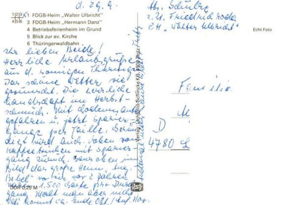 Friedrichroda FDGB Heime Walter Ulbricht und Hermann Danz Betriebsferienheim im – Bild 2