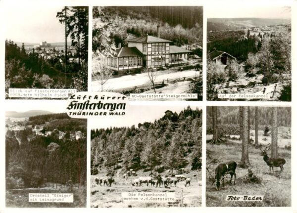 Finsterbergen Bad Panorama HOG Steigermuehle Auf der Felsenkanzel OT Steiger mit
