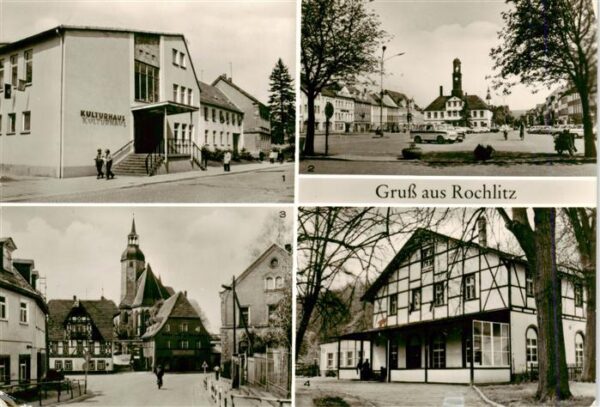 Rochlitz  Sachsen Kulturhaus Platz der Befreiung Petrikirche Jugendklubhaus