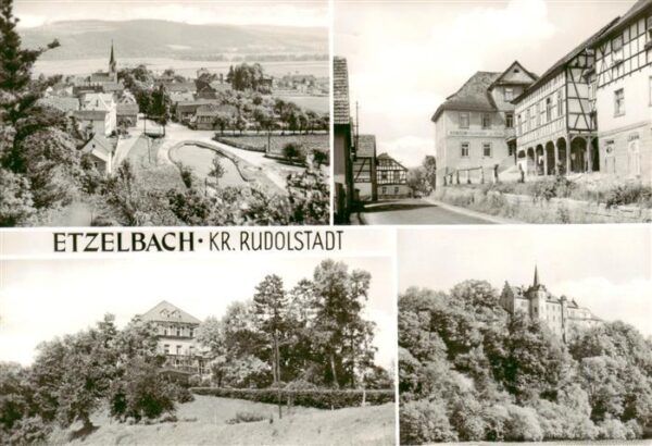 Etzelbach  Uhlstaedt-Kirchhasel Thueringen Heilstaette Blick zur Weissenburg