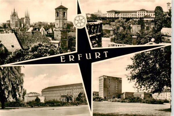 Erfurt Dom Blick vom Stadtpark Beethovenplatz Rat des Bezirkes