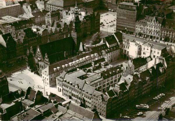 Wroclaw Breslau PL Rynek Fliegeraufnahme