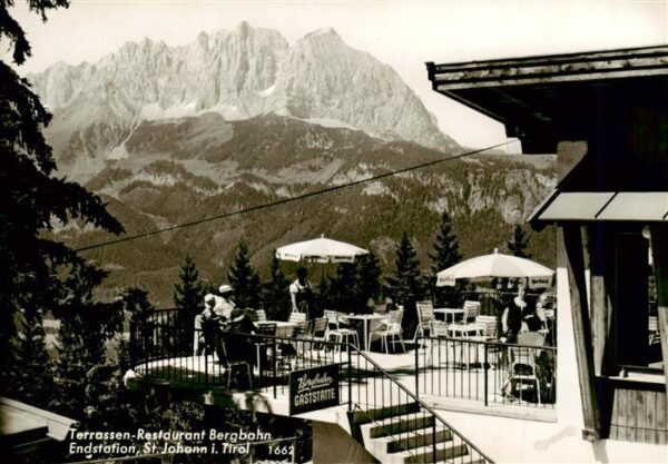 St Johann Tirol Terrassen Restaurant Bergbahn Endstation