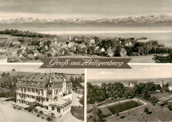 Heiligenberg Baden Panorama mit Alpenblick Kaufmanns-Erholungsheim Haus Hohenste