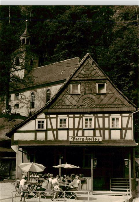 Oybin Burgkeller und Bergkirche Kurort Handabzug