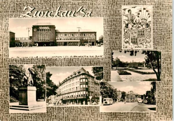Zwickau  Sachsen Teilansichten Hauptbahnhof Denkmal Motive Innenstadt
