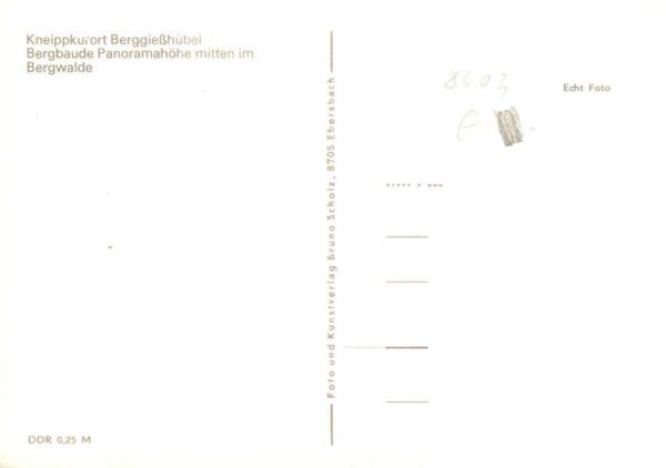 Berggiesshuebel Bergbaude Panoramahoehe im Bergwalde – Bild 2