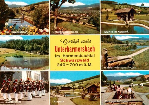 Unterharmersbach Am Harmersbach Unterharmersbach Muehle im Kurpark Forellenteich