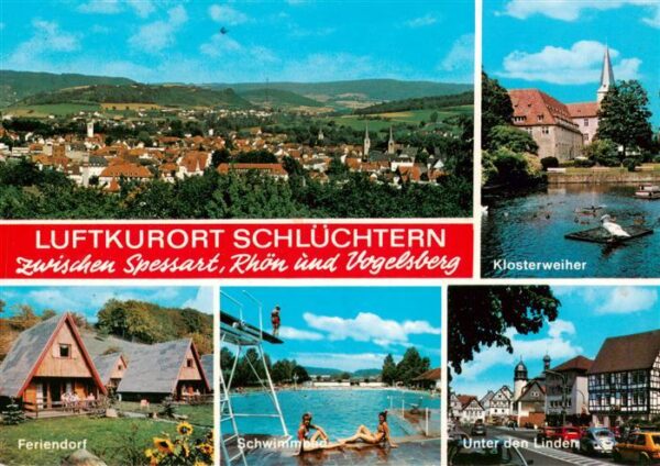 Schluechtern Klosterweiher Feriendorf Schwimmbad Unter den Linden