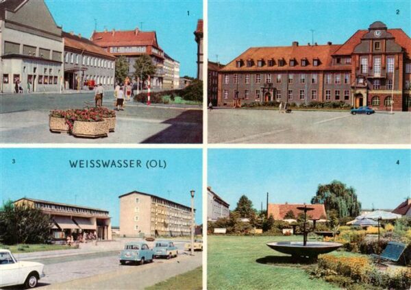 Weisswasser  Oberlausitz Muskauer Strasse Rathaus Wohnkomplex I Anlagen an der M