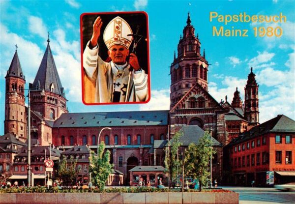 Mainz  Rhein Mainzer Dom Papstbesuch 1980