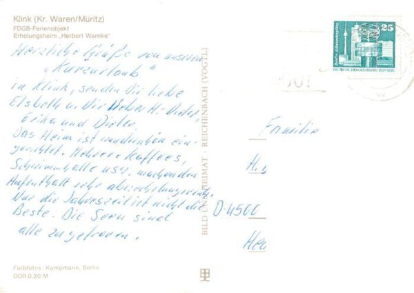 Klink Waren FDGB Erholungsheim Herbert Warnke – Bild 2