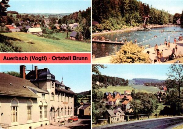 Auerbach  Vogtland Ortsteil Brunn Schwimmbad Panorama Ferienheim