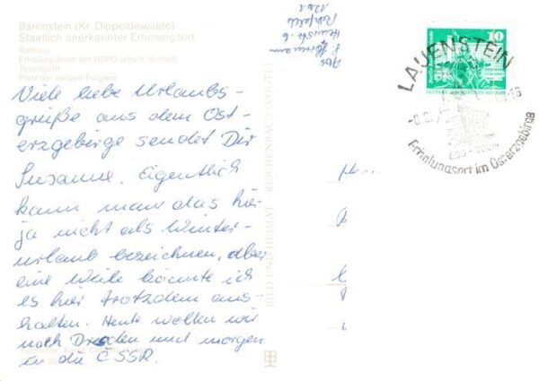 Baerenstein Altenberg Rathaus Erholungsheim der NDPD Teilansicht Platz der Pioni – Bild 2