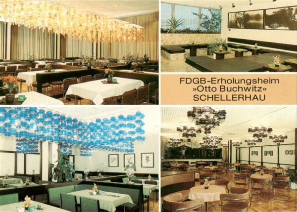 Schellerhau FDGB Erholungsheim Otto Buchwitz Speisesaal Wintergarten Gaststaette
