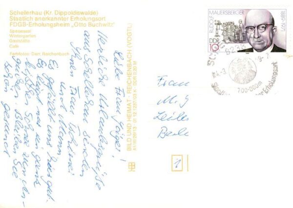 Schellerhau FDGB Erholungsheim Otto Buchwitz Speisesaal Wintergarten Gaststaette – Bild 2